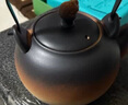 唯古碳爐圍爐煮茶壺陶瓷燒水壺戶(hù)外明火煮茶器室內家用酒精溫茶爐溫酒 提梁尖頂+雙用炭爐（圓） 800ml 曬單實(shí)拍圖