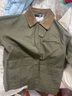 森馬（Semir）工裝外套男復古拼接燈芯絨翻領(lǐng)夾克秋季情侶裝寬松多口袋上衣 土灰綠40907 S 曬單實拍圖
