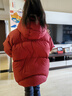 圖圖小象90絨兒童羽絨服2025冬裝銀離子發(fā)熱外套三防鎖溫短款女童面包服 紅色 150 身高約150cm 曬單實(shí)拍圖