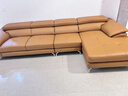 慕思（de RUCCI）全真皮沙發(fā) 慕思旗下沙發(fā)品牌艾慕沙發(fā)客廳家具大戶(hù)型皮藝沙發(fā) 橙色全皮沙發(fā) 3左+1無(wú)+面右貴妃位 3.31m 曬單實(shí)拍圖