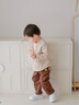 幼歌（YOUGE）【燈芯絨】嬰幼兒春季品簡(jiǎn)約百搭寬松直筒休閑彈力燈芯絨褲 咖色 （66-90兩用襠） 90 cm 曬單實(shí)拍圖