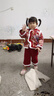 咭卡咭為女童加絨套裝漢服冬季新年衣服中小兒童女孩兩件套過年寶寶拜年服 紅色 加厚 贈(zèng)包包 100 碼建議2-3歲(身高95左右) 曬單實(shí)拍圖
