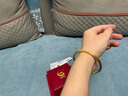 中國黃金（CHINA GOLD）足金黃金手鐲999古法卷草紋送女朋友老婆媽媽生日七夕情人節(jié)禮物 金重約7.3g 54# 曬單實拍圖