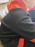 喬丹男童新年春節(jié)款衛(wèi)衣兒童連帽長袖T恤小孩童裝衣服 黑色130CM 曬單實(shí)拍圖