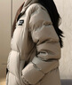 熊貓戶外泡泡羽絨服女短款700蓬保暖鴨絨面包服男防潑水抗寒加厚外套 A33CR07144Y奶茶棕，男女同款 L 曬單實拍圖
