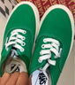 VANS范斯官方 Authentic 44 DX薄荷曼波綠彩虹小愛心帆布鞋低幫 綠色 36 曬單實(shí)拍圖