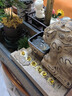荷府家居 家居生財吸水獸流水擺件 風(fēng)水循環(huán)水人造石槽魚(yú)缸茶幾辦公室裝飾擺件 蚣蝮祥云池 曬單實(shí)拍圖