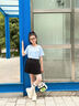 愛邁尼 AMENCL女童百褶裙夏季冰絲裙子兒童半身裙運動速干網(wǎng)球裙夏天短裙中大童 4452黑色 140 cm 曬單實拍圖