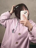 Jret學(xué)院風(fēng)長袖連帽外套女裝春秋2025新款甜美森系加厚慵懶寬松潮 紫色(春秋款) XL 曬單實(shí)拍圖