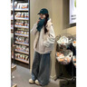 LDBE棉服馬甲女秋冬保暖2025新款外搭寬松休閑坎肩棉襖棉衣無袖外套潮 米白色 M 曬單實拍圖