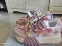 百麗踏今年流行的老爹鞋女款2025春季新款厚底增高小個(gè)子休閑百 粉色 38 曬單實(shí)拍圖