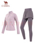 駱駝（CAMEL）瑜伽套裝女加絨運動(dòng)服兩件套 Y23CA4L0016A 杜若紫 L 曬單實(shí)拍圖