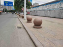 卡芬蒂石球路障石擋車大理石圓球球門柱圍墻花崗巖擺設別墅大門石雕 普通廣西白（方座）石球 直徑/邊長15厘米石球 曬單實拍圖