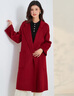 金菊特價(jià)羊絨羊毛雙面呢外套新年紅品時(shí)尚秋冬中長(cháng)女式呢大衣 紅色M  曬單實(shí)拍圖