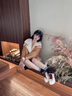 ZCVRR鞋子女2025年秋季新款小白鞋厚底增高百搭休閑鞋小眾運(yùn)動(dòng)面包鞋 酒紅色 37 (235mm) 曬單實(shí)拍圖