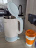 美的（Midea）電水壺 電熱水壺大容量家用燒水壺1800W功率快速燒水 一鍵保溫母嬰材質(zhì)無縫內(nèi)膽雙層防燙熱水壺 1.7L 藍白色【316母嬰級內(nèi)膽】 曬單實拍圖