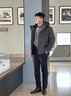 Scofield【隱藏松緊腰】男裝24年秋季新款棉質(zhì)磨毛直筒顯瘦休閑褲 深藏青 32 （175/82A） 曬單實(shí)拍圖