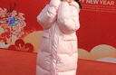 亞瑟士（asics）童裝女童三防中長(zhǎng)款羽絨服面包服加厚保暖2024年冬季334241074016 曬單實(shí)拍圖