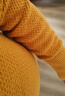 馬登工裝 美式休閑菠蘿紋高領(lǐng)毛衣男冬季黃色打底套頭內搭保暖針織衫 黃色 S 曬單實(shí)拍圖