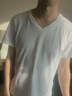 海瀾之家短袖男打底衫100%純棉彈力V領(lǐng)短袖汗衫男士針織老頭衫男士短袖 100%純棉-白色/藏青(2條裝) M -165/90(90-110斤) 曬單實(shí)拍圖