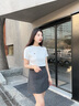 ELAND【臻棉T】衣戀T恤女甜美風合體匹馬棉短袖上衣2025夏季新款 象牙白/白色(39)Ivory M /165 曬單實拍圖