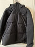 卡賓男裝90白鴨絨連帽羽絨服23秋冬寬松外套舒適 煤黑色 L 曬單實(shí)拍圖