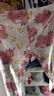 MQDMINI兒童內(nèi)衣女童秋衣秋褲小童睡衣套裝家居服寶寶衣服 A可愛小花貓粉色 140 曬單實拍圖