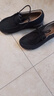 西域駱駝（VANCAMEL）女品牌老北京布鞋新款大碼41女士休閑牛筋軟底單鞋防滑媽媽豆豆鞋 黑色 38 曬單實(shí)拍圖