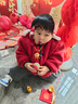 嘟嘟家【福滿(mǎn)乾坤】?jì)和菽攴矐c唐裝男童中國風(fēng)寶寶過(guò)年外套中式年裝 新年紅 90 曬單實(shí)拍圖