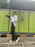 UKMR黑色闊腿牛仔褲女潮流韓版寬松高腰顯瘦直筒垂感拖地褲ins潮學(xué)生 黑色 加長褲 優(yōu)質(zhì)款 L 110-125斤 曬單實拍圖