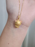 中國(guó)黃金（CHINA GOLD）黃金吊墜小貓吊墜項(xiàng)鏈女足金琺瑯貓咪掛墜送老婆女友七夕禮物 足金吊墜+925鏈【約2.5g】 曬單實(shí)拍圖