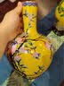 中外琺瑯美術館九桃天球花瓶 祝壽佳品生日禮物 景泰藍桌面擺件禮品生日禮物賀壽 曬單實拍圖