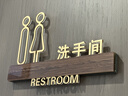 文枝立體男女衛生間高檔洗手間標識牌廁所門(mén)牌定制酒店溫馨提示牌指示 男【A款】 29.5x10.5cm（推薦款） 曬單實(shí)拍圖