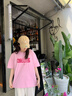 一寸相思聯(lián)名粉色純棉短袖t恤女夏季2025新款歐貨大碼中長款體恤半袖上衣 粉色 S （75-85） 曬單實拍圖