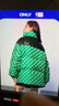 ONLYNBA聯(lián)名款90白鴨絨短款滿印羽絨服女|123123007 H44 綠色 XS (155) /76A 曬單實(shí)拍圖