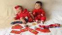 優(yōu)奇周歲女寶寶禮服嬰兒衣服公主裙抓周冠衣百日宴紅色蛇年新年連衣裙 曬單實(shí)拍圖