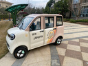 金彭電動低速四輪車布丁2青春版4開門新能源電動轎車家用老年代步車封閉式電瓶成人電動汽車 冰沙綠/芳草白 60V58A鉛酸1000W盤式變檔 曬單實(shí)拍圖