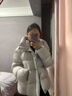 美力城【檀健次同款】短款羽絨服女裝外套90%鵝絨暖天鵝時(shí)尚輕暖泡芙 流光銀 XS [建議45kg-】 曬單實(shí)拍圖