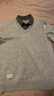 海瀾之家（HLA）長(cháng)袖針織衫男裝秋冬季遠紅外保暖時(shí)尚老錢(qián)風(fēng)開(kāi)衫上衣服男士毛衣 HNTHW3J014A綠灰27 L /175建議69-75kg 曬單實(shí)拍圖