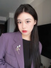迪后（Dirholl）品牌星期胸針高檔女士西裝大衣外套胸花套裝情人節(jié)生日禮物送女友 三生有幸星期胸針【藍(lán)色禮盒】 曬單實(shí)拍圖