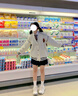乖甜星小熊毛衣開衫女短外套女2025秋冬新款女裝衣服寬松溫柔秋冬季針織 米白色 外套 均碼 曬單實(shí)拍圖