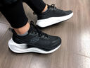 樂(lè )途lotto男網(wǎng)面透氣運動(dòng)鞋子2025秋冬季新款爆米花超輕減震休閑跑鞋 黑/白 （爆米花軟底） 40 曬單實(shí)拍圖