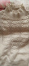 皮爾卡丹（pierre cardin）秋冬新款內(nèi)搭顯瘦蕾絲針織連衣裙女針織打底衫中長款毛衣裙針織衫 米白色 M 曬單實(shí)拍圖
