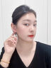 祥瑞天賜小櫻桃耳釘女2025新款感耳環(huán)珍珠耳飾小眾設計獨特養(yǎng)耳洞 鑲鉆櫻桃小巧通勤s999純銀 曬單實拍圖
