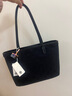 湯麗柏琦（Tory Burch）tb子母包 女士T MONOGRAM托特包手提單肩包 時(shí)尚女包中秋節送禮 黑色152135 001【小號】 曬單實(shí)拍圖
