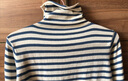 羅蒙（ROMON）100%純棉高領(lǐng)毛衣女士秋冬條紋堆堆領(lǐng)上衣內搭加厚打底衫百搭女裝 高檔品牌米蘭 XL 曬單實(shí)拍圖