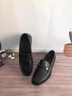 SHOWTLY品牌輕奢男鞋高檔休閑皮鞋男士英倫手工真皮大牌軟底套腳豆豆鞋男 黑色 【禮盒裝】 39 【禮盒裝】 曬單實(shí)拍圖