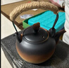唯古碳爐圍爐煮茶壺陶瓷燒水壺戶(hù)外明火煮茶器室內家用酒精溫茶爐溫酒 提梁尖頂+雙用炭爐（圓） 800ml 曬單實(shí)拍圖