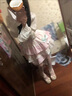 歐維沃在逃公主裙甜美減齡洛麗塔公主裙重工少女感蝴蝶結撞色拼接收腰洋 連衣裙 L 曬單實(shí)拍圖