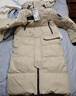 波司登（BOSIDENG）冬季極寒羽絨服鵝絨谷愛(ài)凌同款男女情侶款長(cháng)款連帽外套 燕麥色7185 M 165/88A 曬單實(shí)拍圖